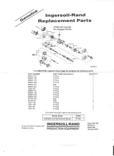 For Sale ST950  Ingersoll Rand Seal kit ST900 - SK1  Genuine parts  5pcs  FOR SALE  EMAIL: idealdieselsn@hotmail.com