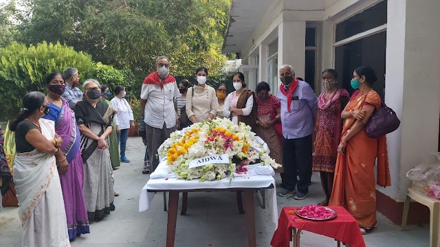 कामरेड प्रमिला पन्धे मजदूरों के हक अधिकारियों की बुलंद आवाज थी कार्यकर्ताओं ने भी पूरे सम्मान के साथ उन्हें दी अंतिम विदाई- गंगेश्वर दत्त शर्मा