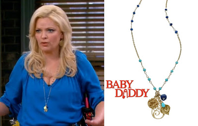 Baby Daddy's Melissa Peterman wearing Sophia & Chloe Dolce Vita Turquoise and Lapis Necklace