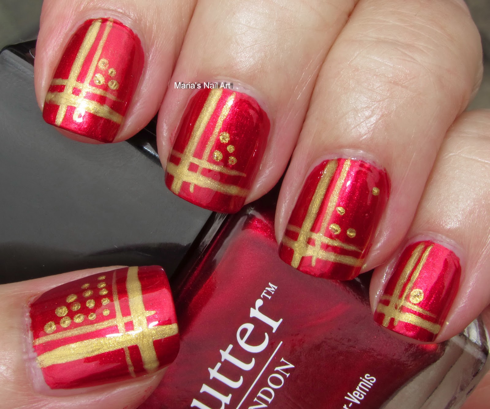 ... what I ended up with afterwearing “Golden stamping on shiny red