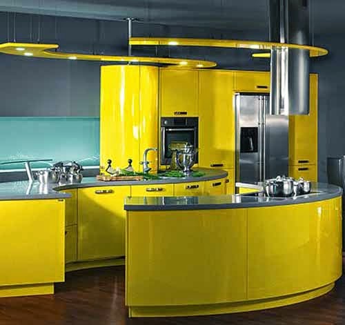 15 Desain Dapur Mewah Memikat Dengan Warna Kuning