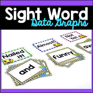 Assessments and data graphs are crucial for progress monitoring students' sight word mastery. Find out how I formally and informally assess students' sight word knowledge during guided reading using theses FREE data graphs.