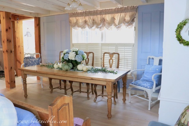 French Country Pine Table in post and beam house