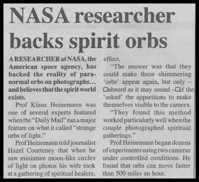 spirit orbs newspaper article