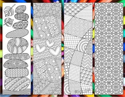 Bookmarks with calming patterns