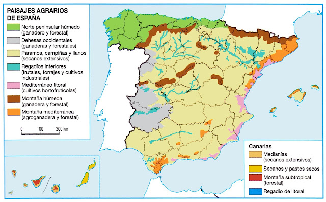 Resultado de imagen de los paisajes agrarios en españa