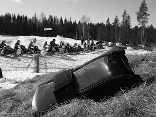 kori back protector packed with warm choclat with Peter at the Swedish snowcross final 2012