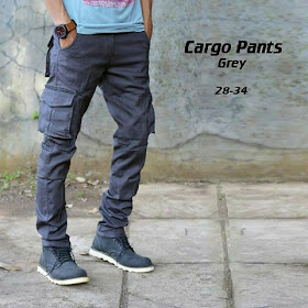 celana cargo, celana cargo slimfit, celana cargo pria, celana cargo abu muda