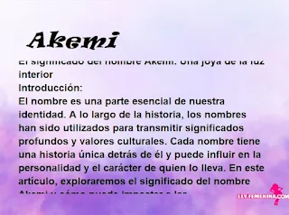 significado del nombre Akemi