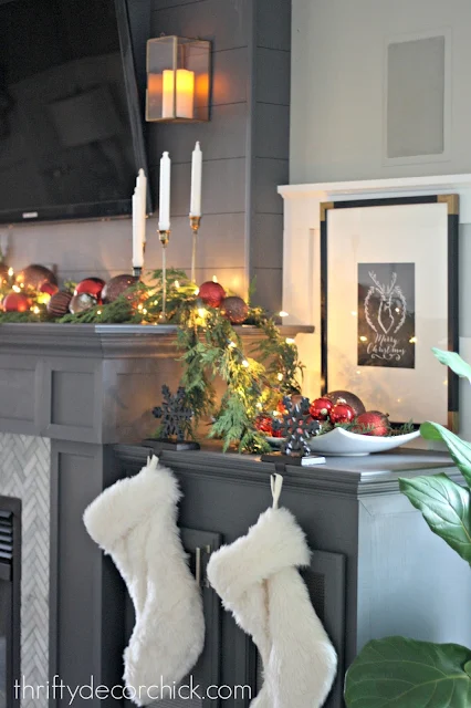 dark gray fireplace