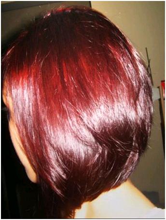 burgundy hairrstyle