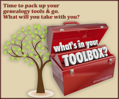 Get ready to hit the road or run to the panic room. Grab your genealogy toolbox!
