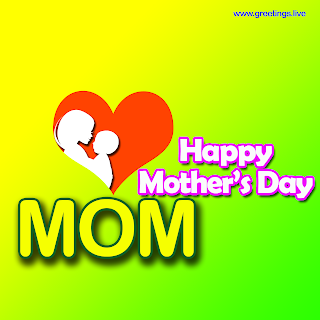 Happy mothers day mom Greetings image heart symbol,mother holding a baby