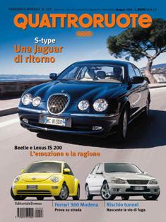 Quattroruote 523 - Maggio 1999 | ISSN 0035-5917 | TRUE PDF | Mensile | Motori | Prove su Strada | Automobili | Listino Prezzi
Quattroruote è una rivista mensile italiana di automobilismo, fondata dall'imprenditore marchigiano Gianni Mazzocchi nel febbraio 1956, con l'obiettivo di creare una rivista per il «guidatore medio», ben presto divenuta la più venduta in Italia nel suo genere. Negli anni ha esteso la sua diffusione, stringendo accordi con diverse testate internazionali, in nazioni quali Russia, Cina, Romania e nel 2007 in Inghilterra, inaugurando una partnership con Top Gear.