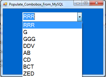 VBNET Combobox With Data From MySQL
