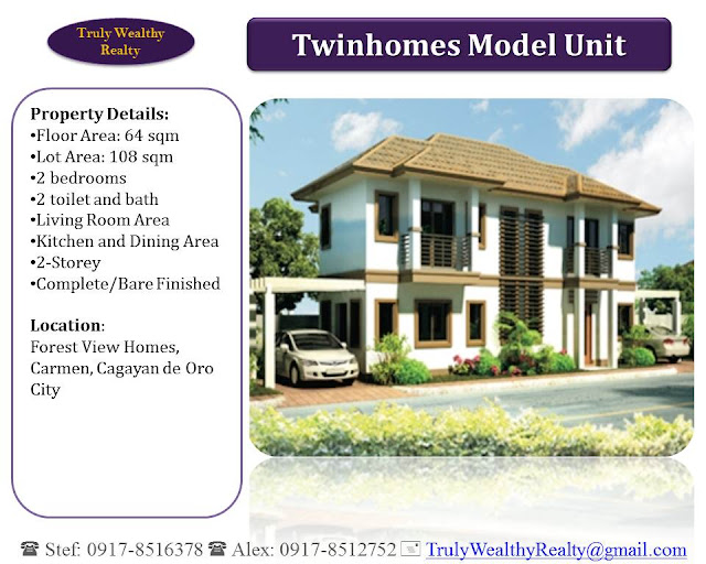 Forest View Homes, Carmen House and Lot (Twinhomes Model)