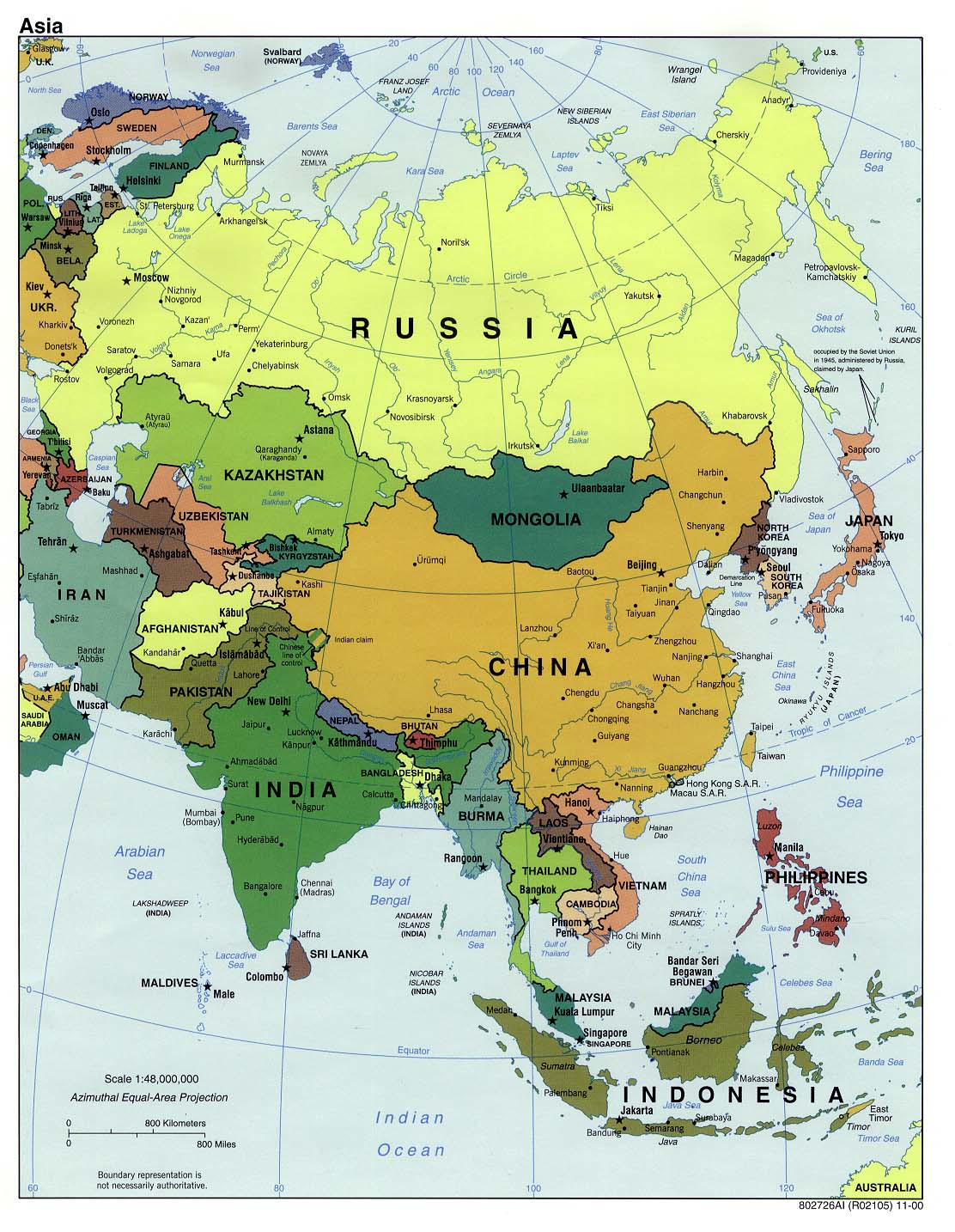 Asia Map Region Country | Map of World Region City