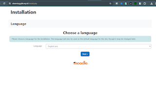 next instal moodle