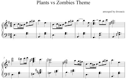 plants vs zombies piano sheet music Lick musescore