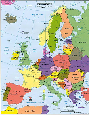 Map of Holland on Europe 3