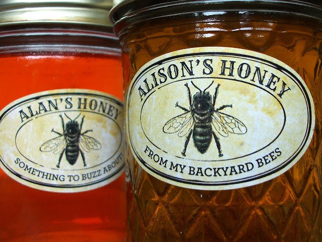 Custom Vintage Seal Oval honey jam jar labels