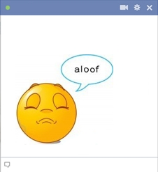 Aloof Facebook smiley