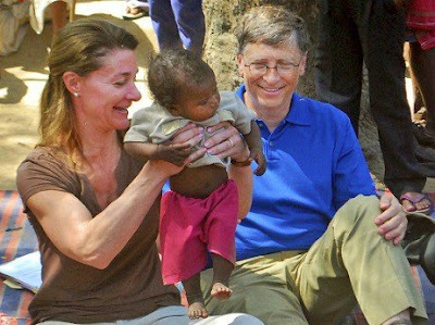 One of the deceptive images that portray  Bill and Melinda Gates Foundation as a redeemer to the third world