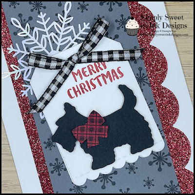 Scotties and sparkles are super cute with this card using the Christmas Scottie bundle!