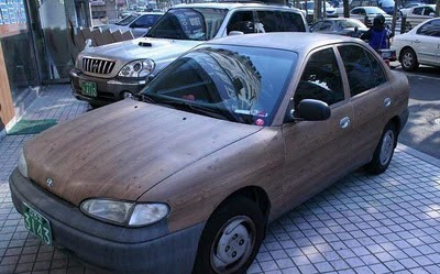 cars made out of wood