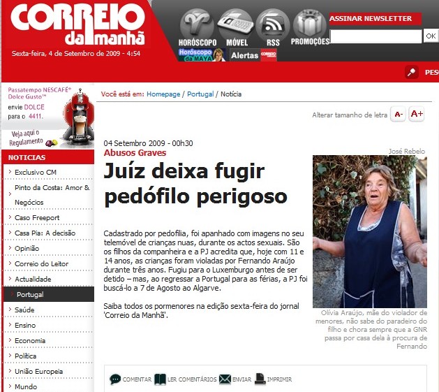 Mais um pedofilo solto