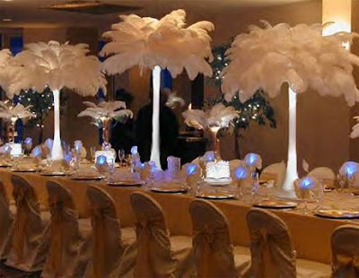 Ostrich feather centerpieces are one of the hottest trends in weddings and 