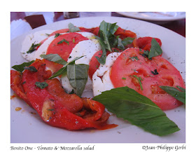 Image of tomato and mozzarella salad at Benito one Italian restaurant in Little Italy NYC, New York