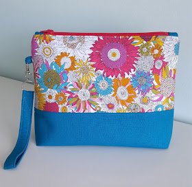 Gorgeous Liberty project pouch for storing knitting and crochet work.