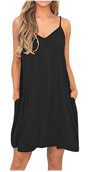 2021 Summer Women’s - Spaghetti Straps Mini Dress - Sleeveless Solid