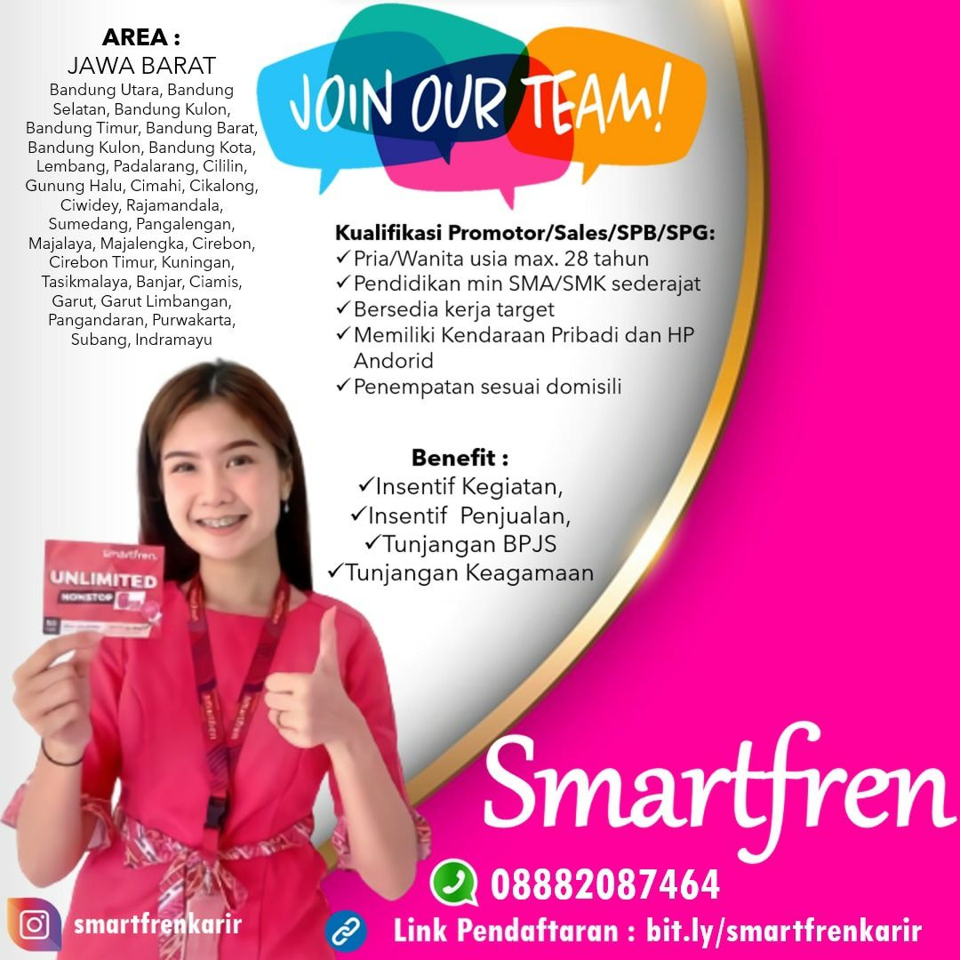 Smartfren Karir Jawa Barat dan Sekitarnya September 2022