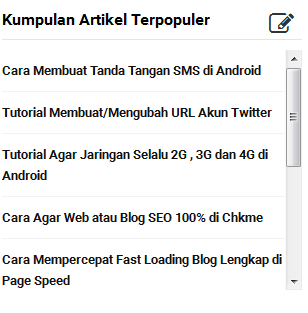 Cara Membuat Popular Post Scrool Di Blogspot