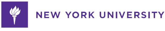 New York University (NYU) logo is torch
