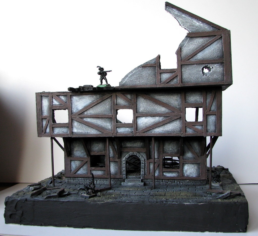 Ruiny budynku do gry Mordheim