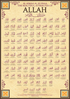 Gambar Asmaul husna 99 nama Allah