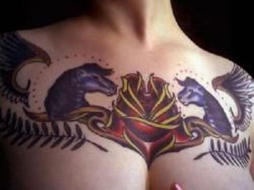 ladies breast tattoos. Tattoo Under Breast. simple