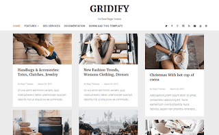  is a responsive clean and minimal grid based blogger template that enables you to create  Gridify