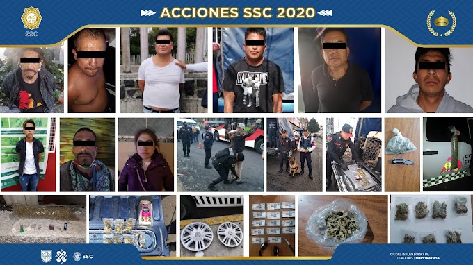 Durante el año pasado la SSP capturó a más de 200 en las 16 alcaldías