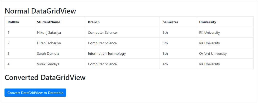 Bind Gridview on Page Load