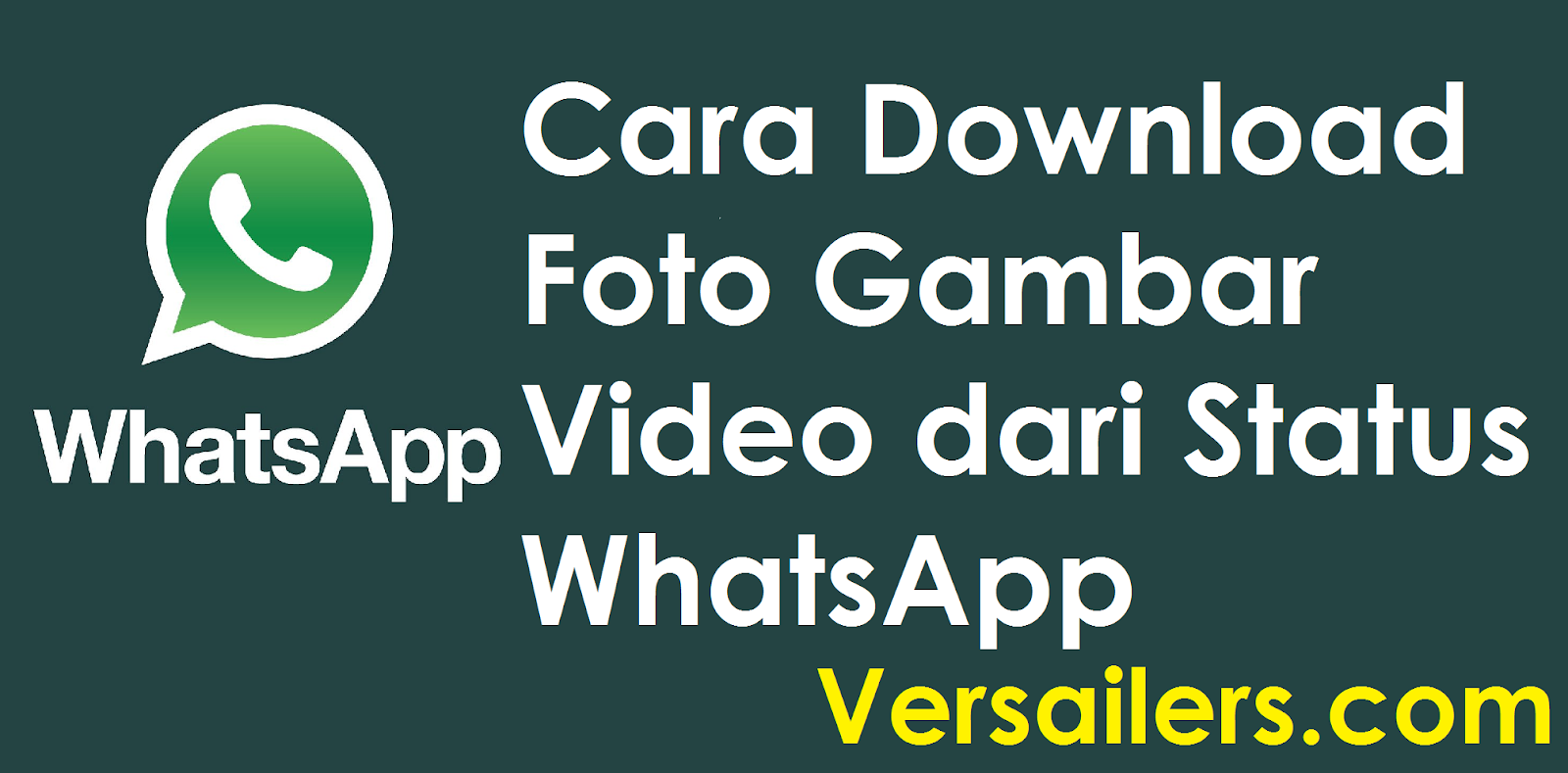 7 Cara Download Foto Video Gambar dari Status Whatsapp 