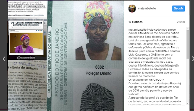 Estilista carioca ganha causa sobre o uso de turbante em fotos de documentos