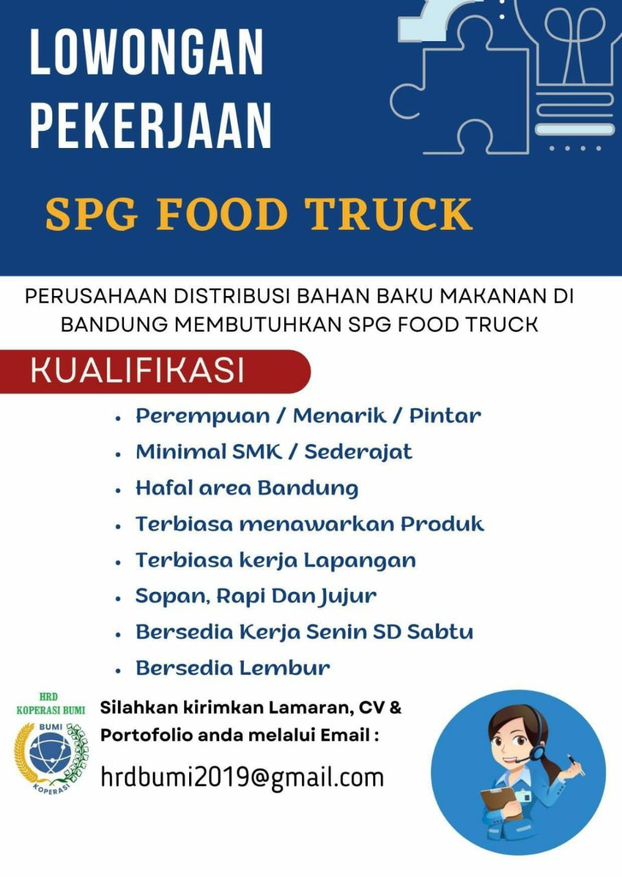 Lowongan Kerja Perusahaan Distribusi Bahan Baku Makanan di Bandung Desember 2023