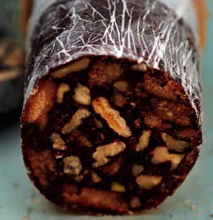 Chocolate salami rolls