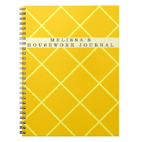 Personalized Housework Journal Geometric Gold Notebook by JenExx . Available at Zazzle.com/CleanHouseGuide