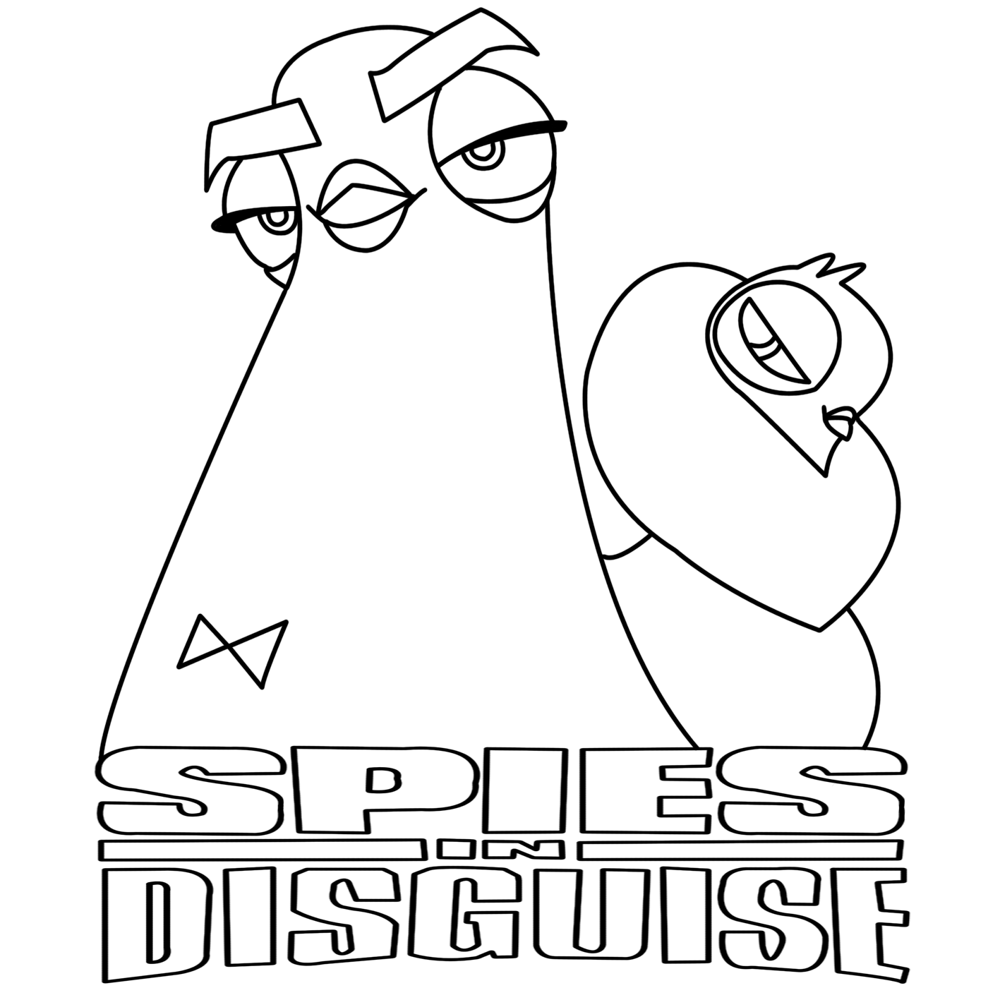 Coloring Page | Spies In Disguise Drawing/Coloring | Cartoon Photo