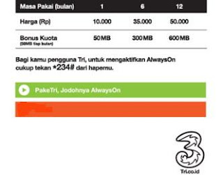 Paket Internet Three(3)